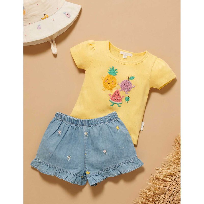 Purebaby Embroidered Shorts image number 1